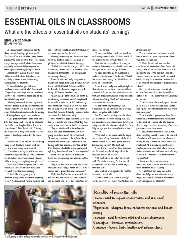 Essential Oils In Classrooms What Are The Effects Of Essential Oils On