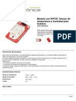 Modulo Con DHT22 Sensor de Temperatura y Humedad para Arduino