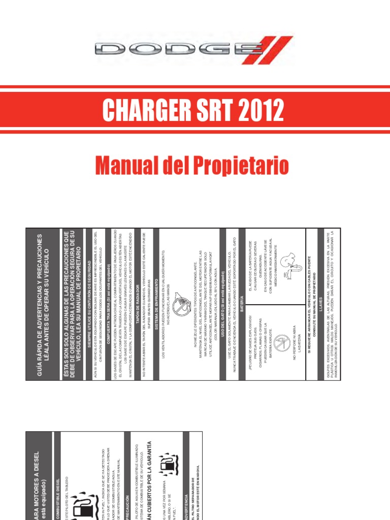2012 Dodge Charger 82033 | PDF | Airbag | Cinturón de seguridad, image size:768x1024