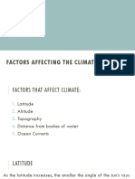 Factors Affecting The Climate
