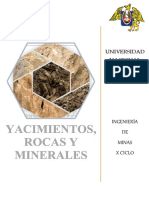 Yacimientos, Rocas y Minerales