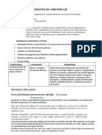 Sesion de Aprendizaje Com - Leemos Un Texto Argumentativo - Recursos de La Amazonia Peruana.