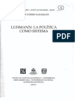 TORRES NAFARRATE, Javier. (2004) .Luhmann - La Política Como Sistema