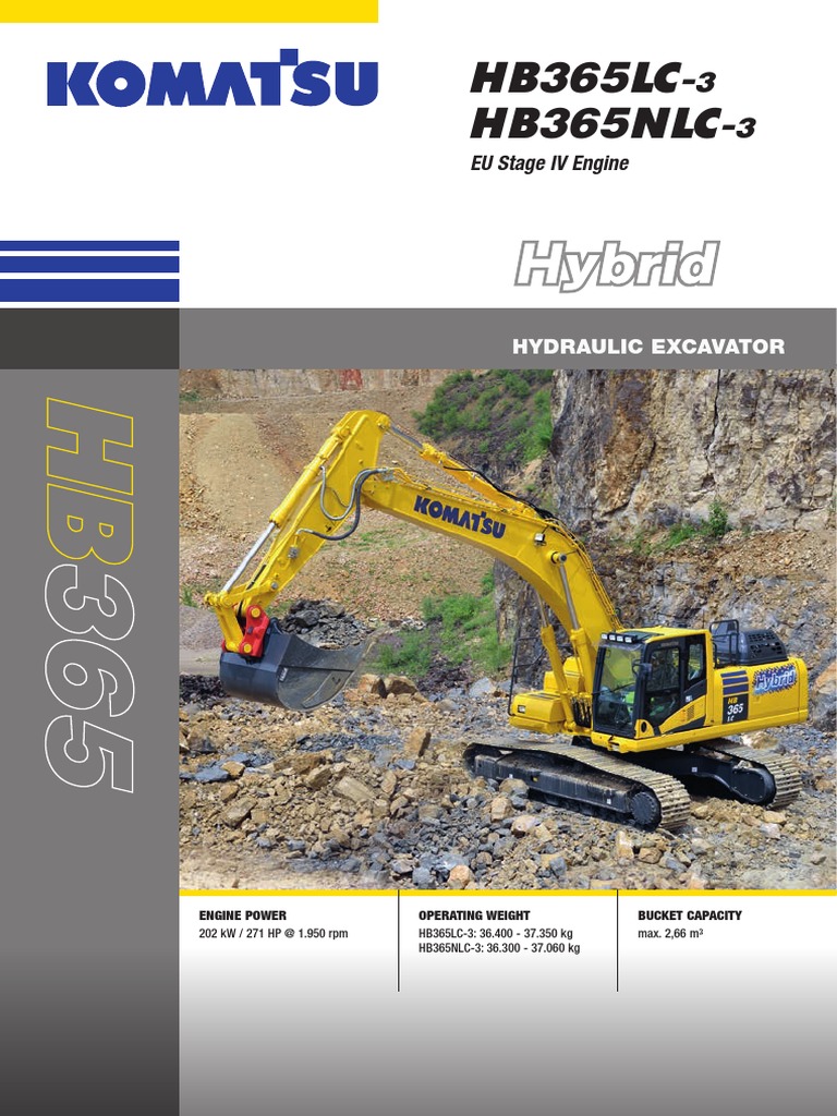Excavator Pe Senile HB365-3 | PDF | Hybrid Vehicle | Power
