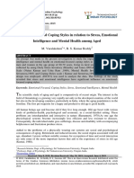 Emotional -Focused Coping Styles in relation to Stress, Emotional Intelligence and Mental Health among Aged