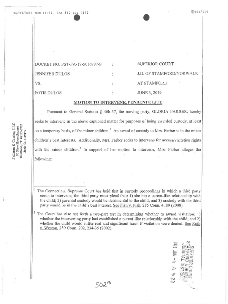 Gloria Farber Motion To Intervene | PDF | Violence