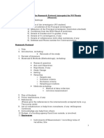Format For The Research Protocol (Synopsis) For PG Thesis (General)