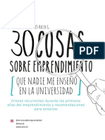 Rsumen 30 Cosas Sobre El Emprendimiento