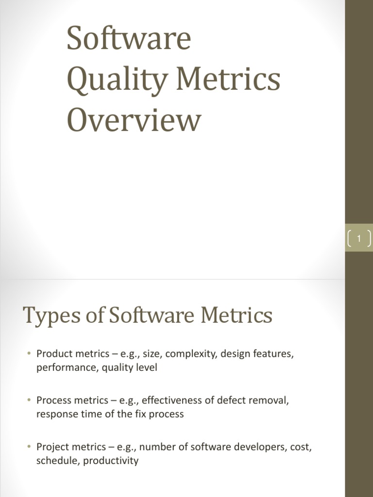 Software Quality Metrics Explained | PDF | Software Bug | Software Quality