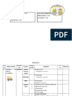 Planificarea Calendaristica Integrata Pe Semestrul I-3