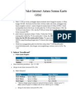 Perpedaan Tarif Paket Internet Antara Semua Kartu GSM