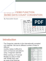 Excel DAYS360 Function