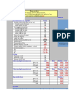 Schematic Beam Dimensions and Properties Values