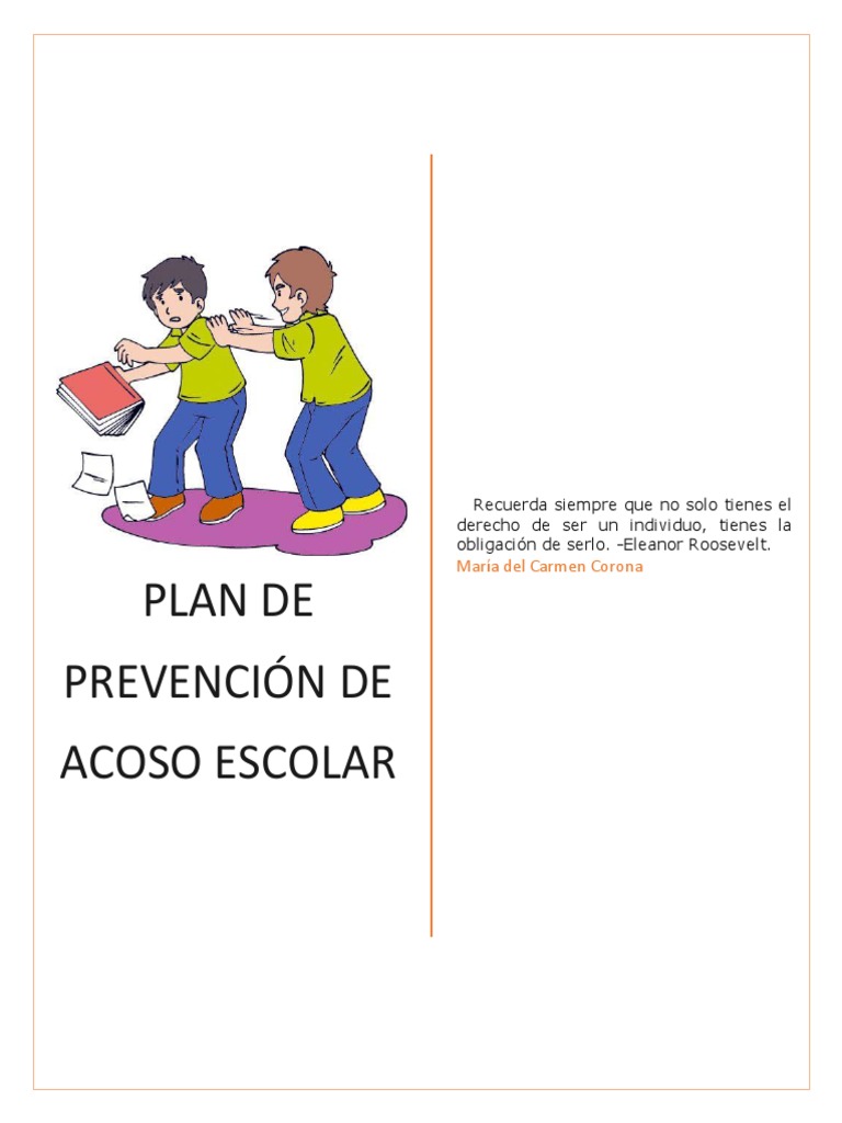 Plan de Prevención del Acoso Escolar | PDF | Violencia | Ciencias del ...