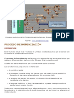 Esquema Evolutivo de Los Homínidos Según El Equipo de Investigación de Atapuerca