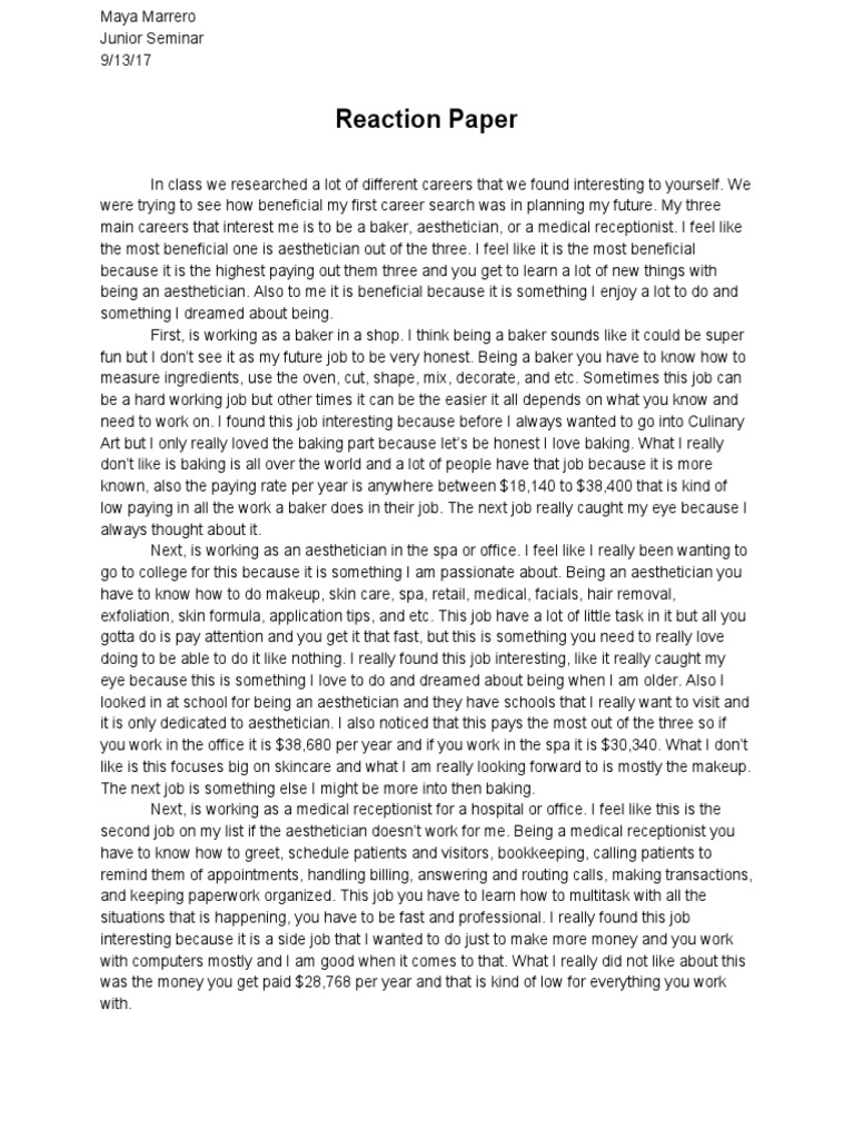 Career Aspirations: Aesthetician Focus | PDF | Career & Growth | Self ...