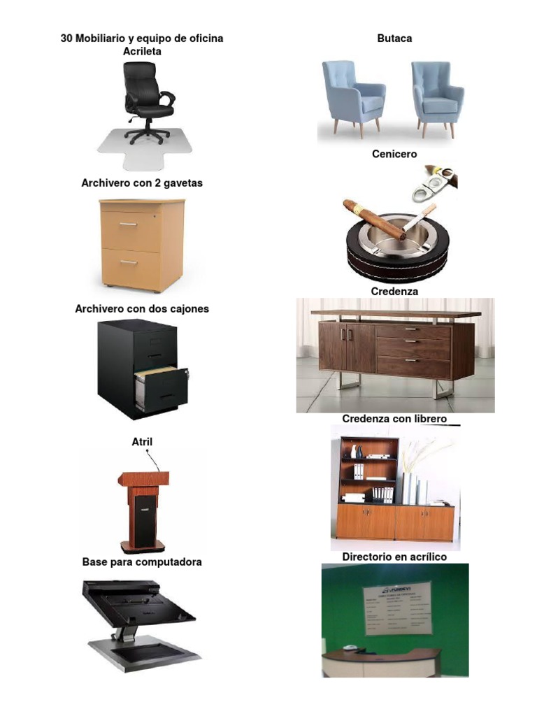 30 Mobiliario y Equipo de Oficina PDF