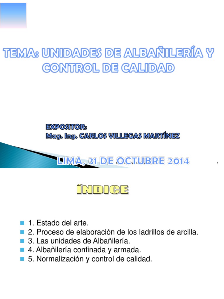 Control de Calidad en Albañilería | PDF | Albañilería | Hormigón
