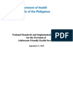 Adolescent Friendly Health Services Standards and Implementation Guide 31 PAGES