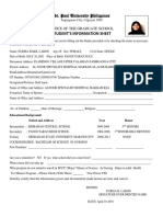 GSO-001 Student Information Sheet