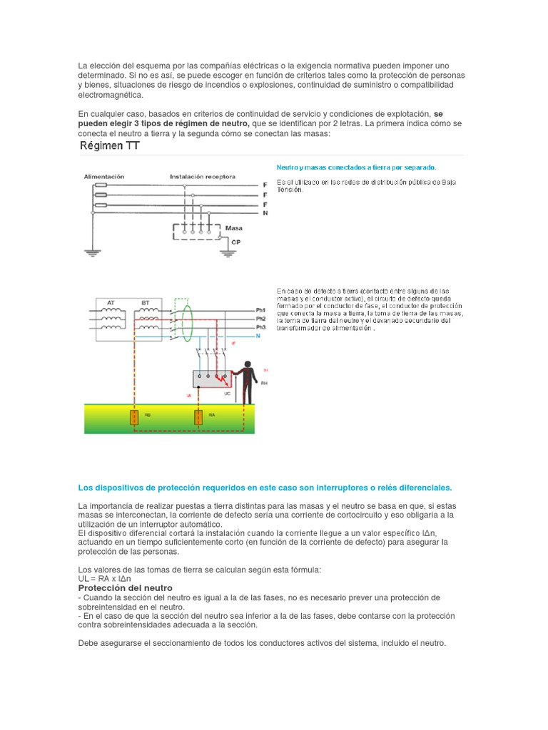 Régimen de Neutro en Instalaciones Eléctricas | PDF | Bienes ...