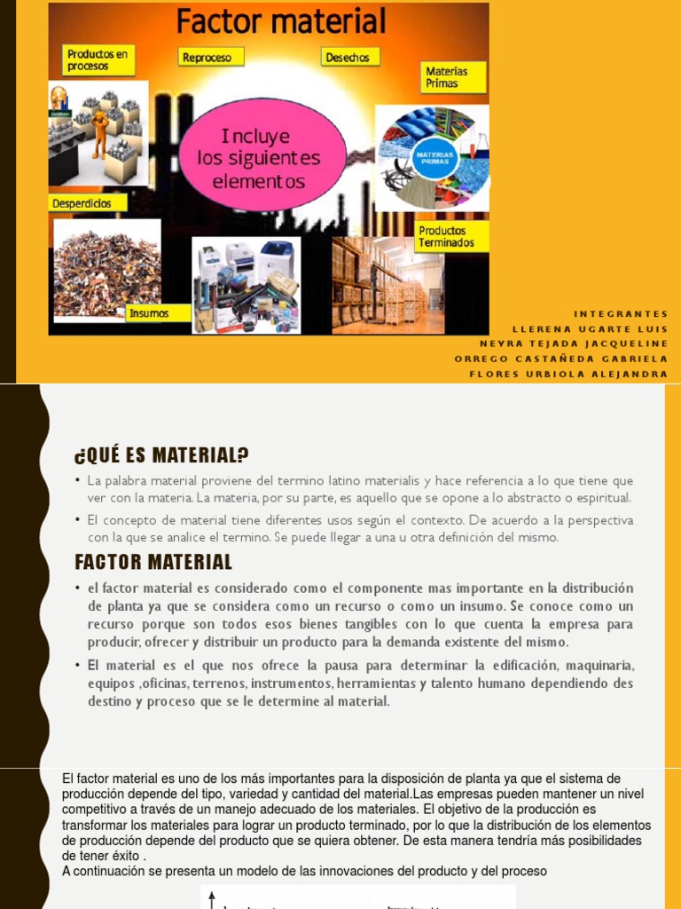 Definición y Factores del Material | PDF | Producción y fabricación ...