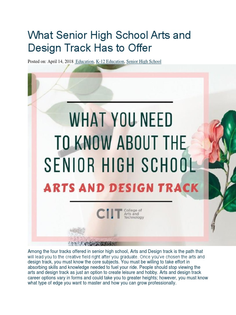 Arts and Design Tracks | PDF | Graphic Design | Design