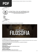 Lista de Leitura de Filosofia Para Iniciantes e Interessados - Contra Os Acadêmicos