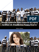 Alberto Vollmer - María Gabriela Isler Conoció de Cerca La Labor de Fundación Santa Teresa