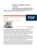 Por Qué Anarquia Cuadno Quieren Decir Caos?