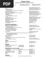 Choreographer Resume 