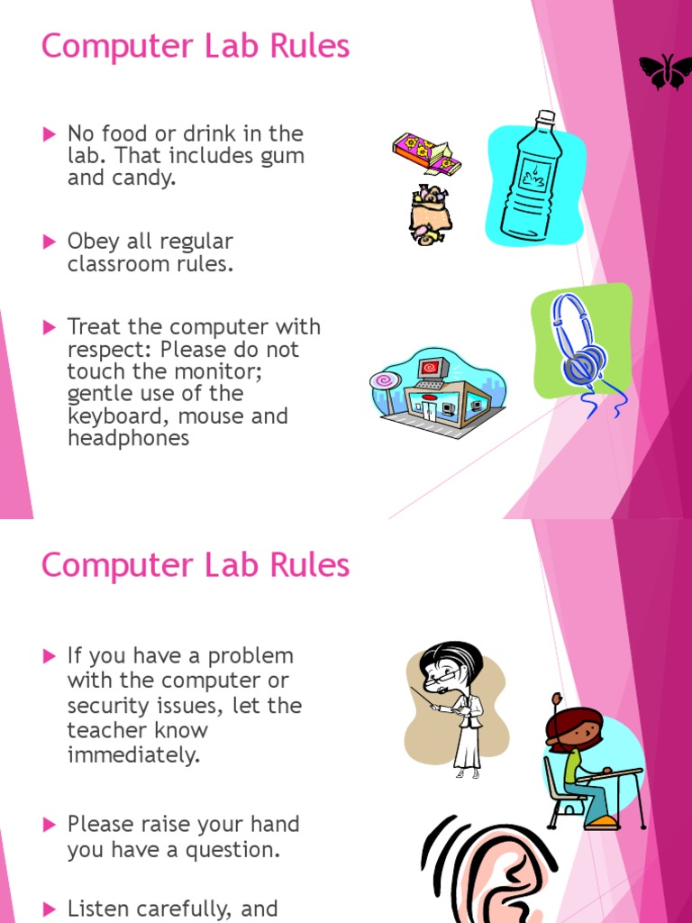 Computer Lab Rules PDF