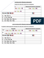 Guía de Reducción Términos Semejantes