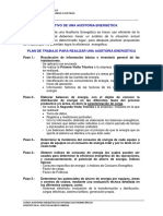 Plan de Trabajo Para Realizar Una Auditoria Energética