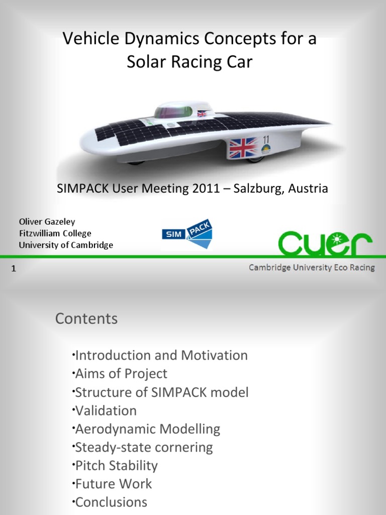 Vehicle Dynamics of A Solar Racing Car | PDF | Suspension (Vehicle ...