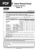 Science Class VIII Question Paper