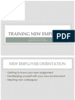Training New Employees: Presenter Name Presentation Date