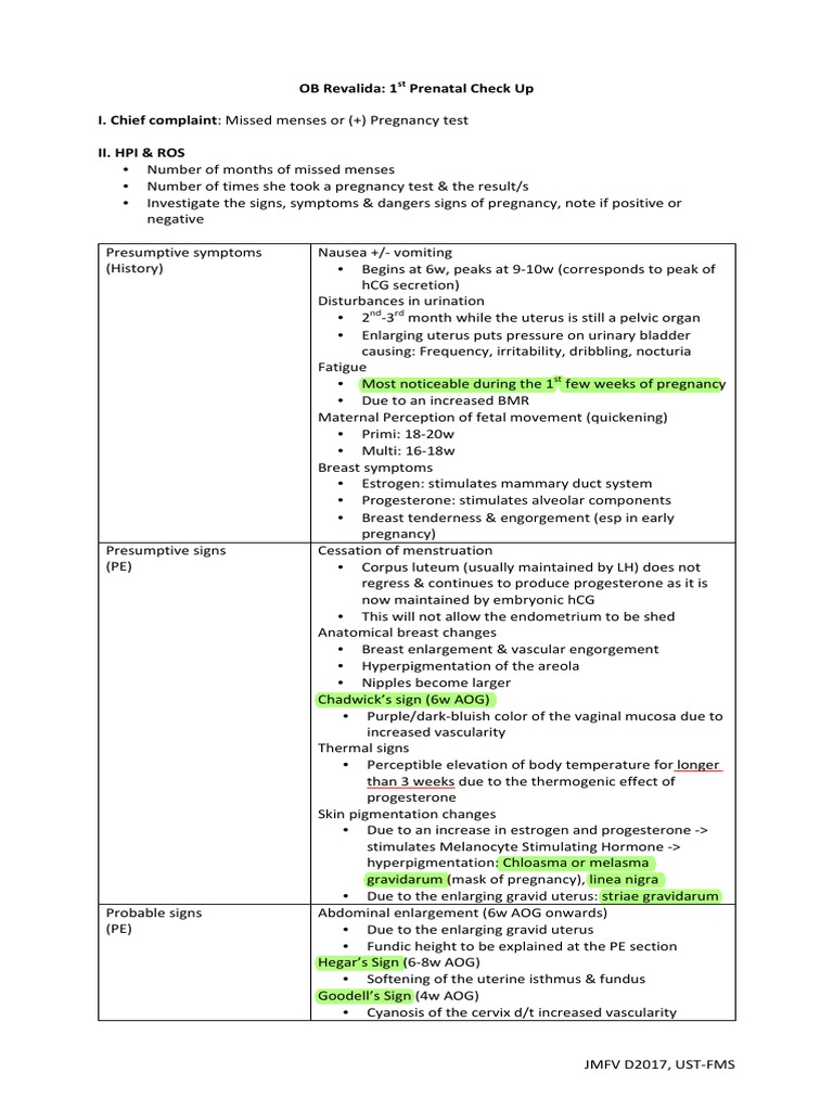 OB-1st-PNCU | Uterus | Pregnancy