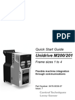 Frequentieregelaars Unidrive m200 m201 Quick Start Guide en Iss7 0478 0038 07