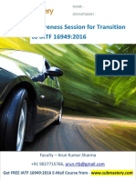 Awareness Session For IATF 16949 - 2016 PDF