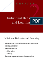 C H A P T E R: Individual Behavior and Learning