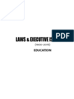 LAWS & EXECUTIVE ISSUANCES: EDUCATION (1900-2015) Part I Vol I