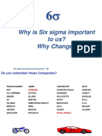 Why Is Six Sigma Important To Us? Why Change?