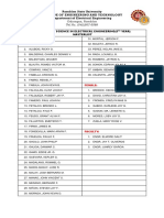 RSU College of Engineering Bachelor's Degree Electrical Engineering Masterlist