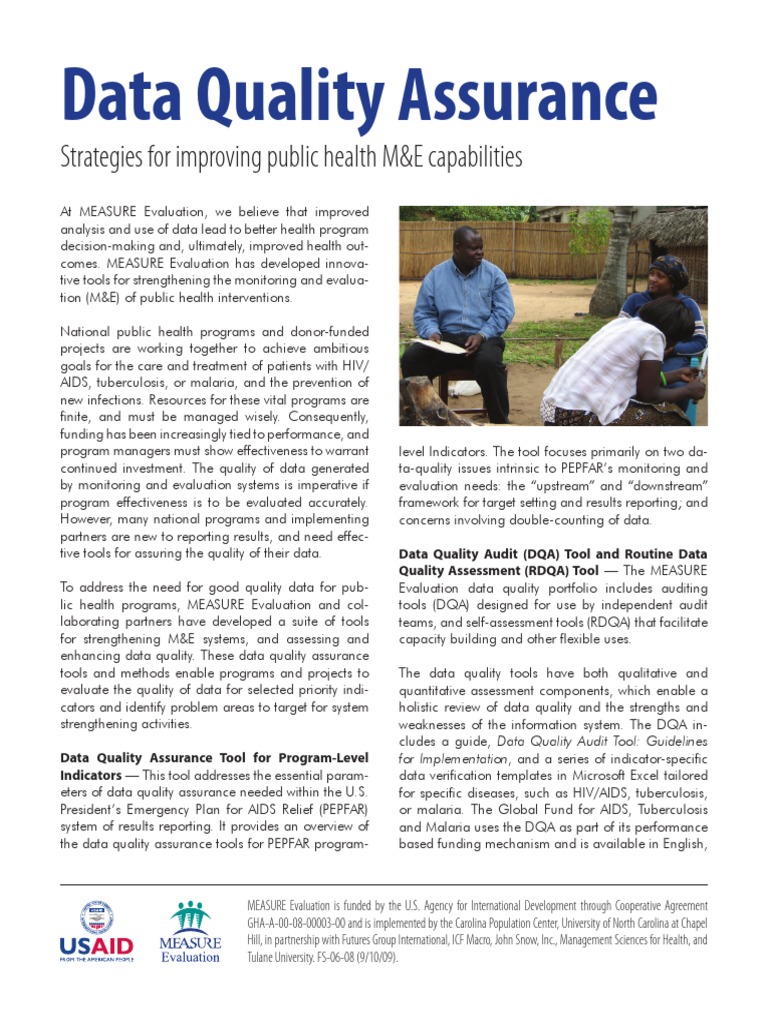 Fact Sheet - Data Quality Assurance - Fs-06-08 | PDF | President's ...