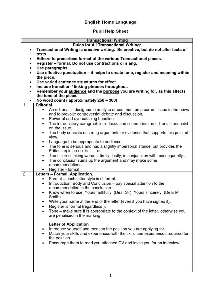 Transactional Writing Formats Guide | PDF | Newspapers | Semiotics