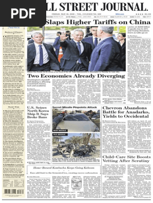 Thewallstreetjournal 10 May 2019 Pdf China World Politics