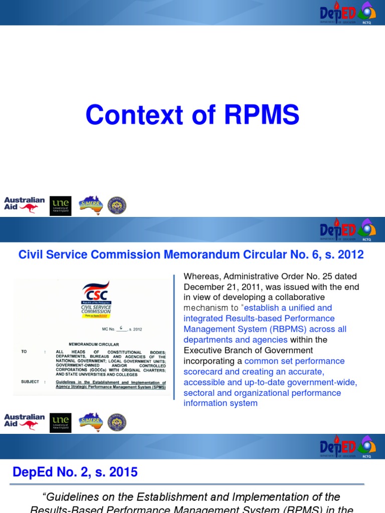 02 Context Of Rpms Curriculum Applied Psychology