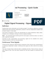 Digital Signal Processing Quick Guide