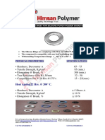 Material Data Sheet For Silicone Punch Holder Gaskets: Heat Ageing 22 Hrs. at 200° C